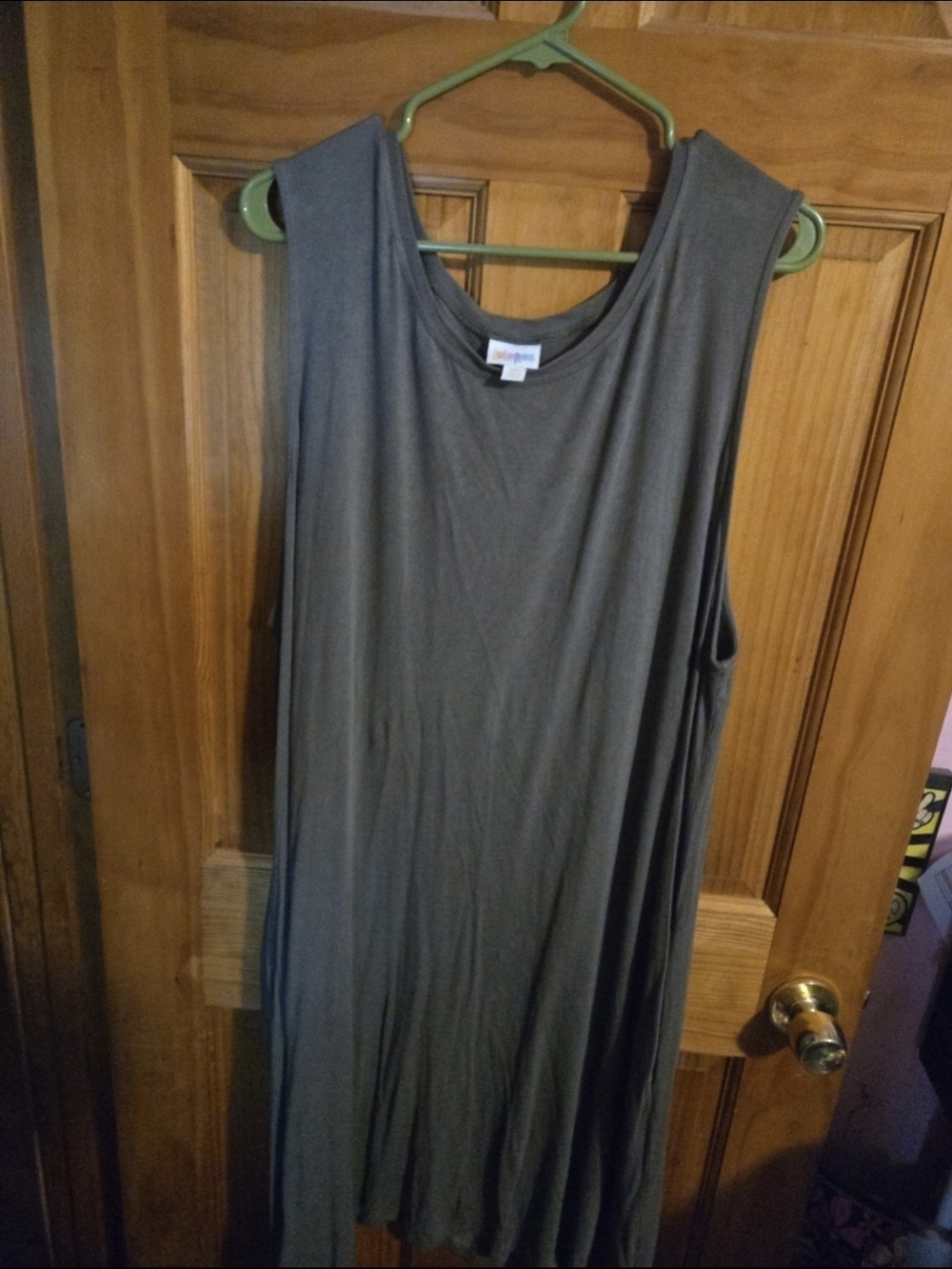 LuLaRoe Olive Green Sleeveless Dress